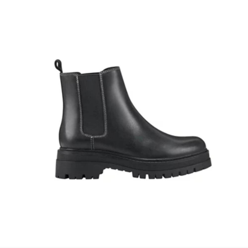 Marc Fisher Black Pietro Lug Sole Chelsea Boots - Picture 2 of 6